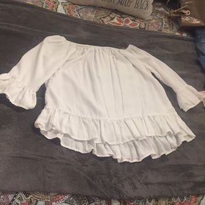 White off shoulder top